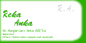 reka anka business card